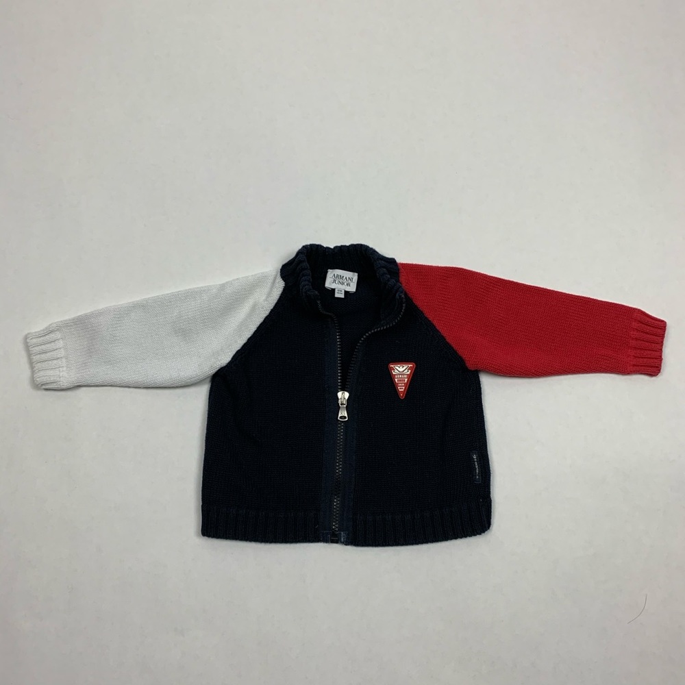 Armani Junior Boys Zip Up Sweater 12M